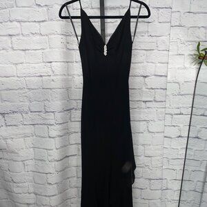 Betsy Adam Black Long Dress